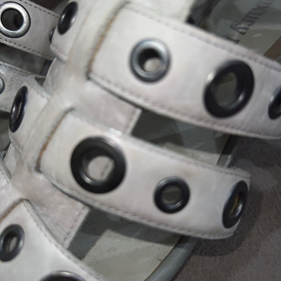 Luxury Rebel Mandy Womens Gray Studded  Ankle Strap Block Heel Size 38.5 Euro - Picture 9 of 14